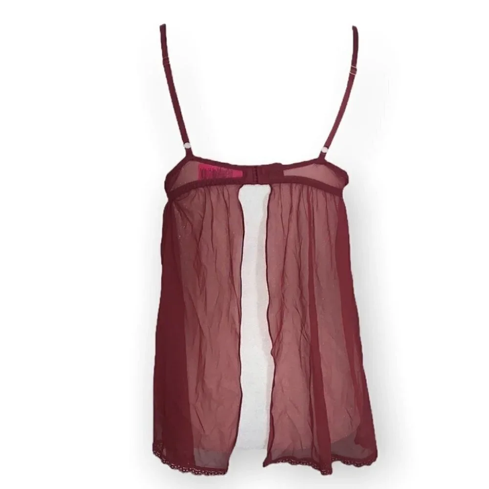 ๐
บla SENZA Red Lace Sleep Babydoll Push Up bra dress size Large - Picture 4 of 9